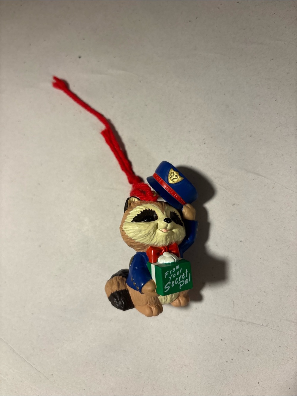 Hallmark Keepsake Secret Pal Raccoon Christmas Ornament 1992 -